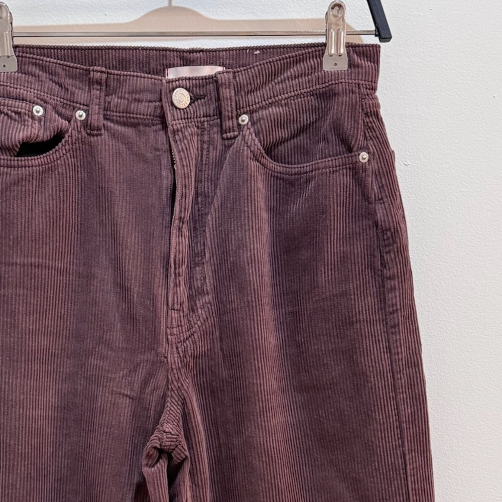 UO Brown Corded Wide Leg Pants